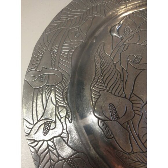 Vintage 1990 Arthur Court Calla Lilies Serving Platter Tray - Picture 5 of 5